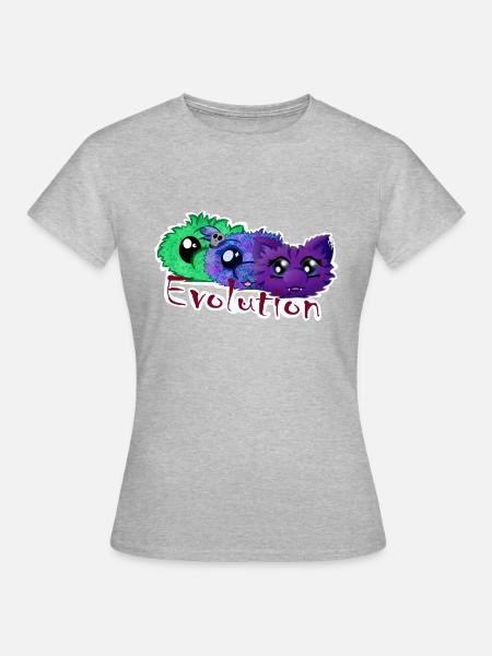 Evolution of nan0 - Frauen T-Shirt - Grau meliert