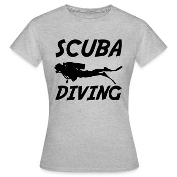 Scuba Diving - Frauen T-Shirt - Grau meliert - Vorne - AI Model Female 172 dark (172cm)