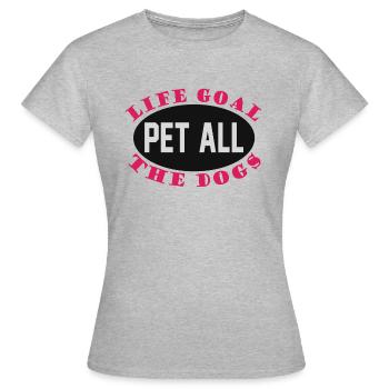 PawPrint Couture - Frauen T-Shirt - Grau meliert - Vorne - AI Model Female 172 dark (172cm)