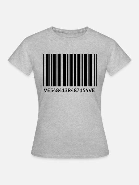 Verve Barcode - Frauen T-Shirt - Grau meliert