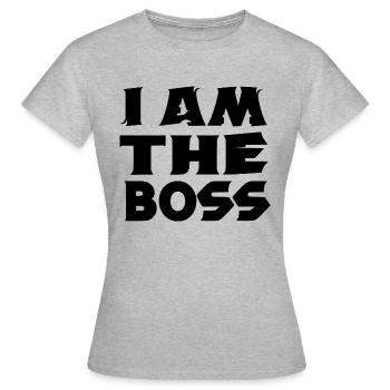 je suis le chef - T-shirt Femme - gris chiné - Devant - AI Model Female 172 dark (172cm)