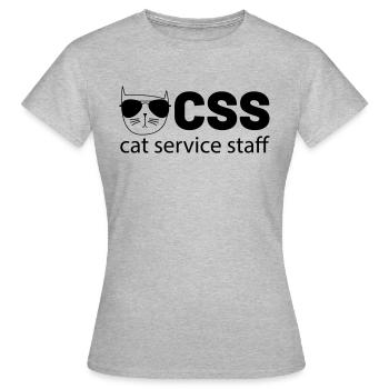 css cat service staff - Women's T-Shirt - heather grey - Front - AI Model Female 172 dark (172cm)