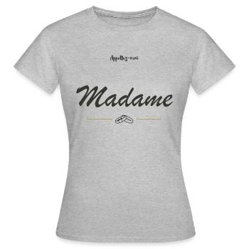 Appellez moi madame - T-shirt Femme - gris chiné - Devant - AI Model Female 172 dark (172cm)