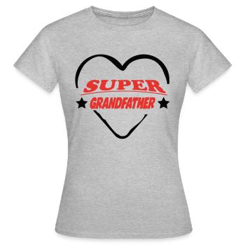 PAPI GRANDPY GRANDPA GRANFATHER OPA ABUELO - Women's T-Shirt - heather grey - Front - AI Model Female 172 dark (172cm)