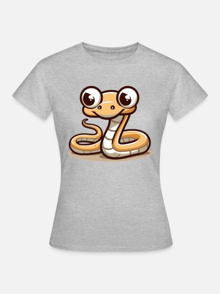 Schlange - Frauen T-Shirt - Grau meliert