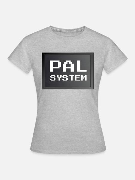 Retrogaming - PAL-System - Frauen T-Shirt - Grau meliert