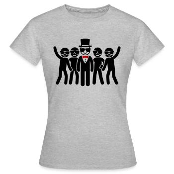 Team Groom - Women's T-Shirt - heather grey - Front - AI Model Female 172 dark (172cm)