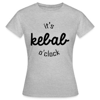 It's kebab o clock - T-shirt Femme - gris chiné - Devant - AI Model Female 172 dark (172cm)