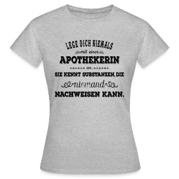 Apothekerin Black - Frauen T-Shirt - Grau meliert - Vorne - AI Model Female 172 dark (172cm)