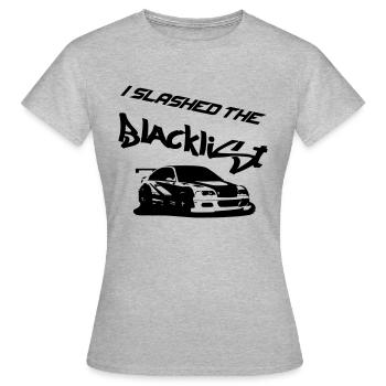 Slashed the Blacklist - Frauen T-Shirt - Grau meliert - Vorne - AI Model Female 172 dark (172cm)