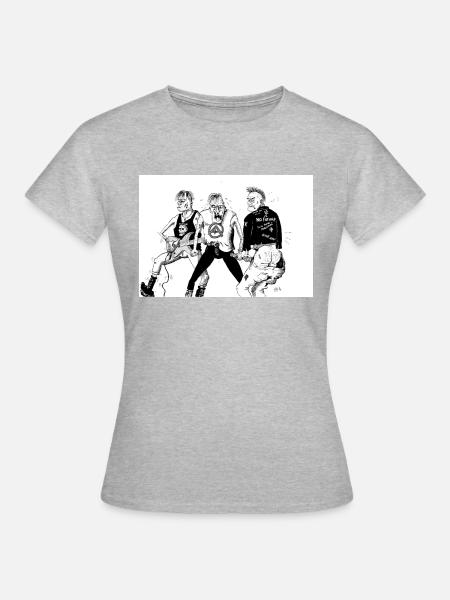 Punk 01 MH - Frauen T-Shirt - Grau meliert