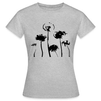 pissenlit - T-shirt Femme - gris chiné - Devant - AI Model Female 172 dark (172cm)