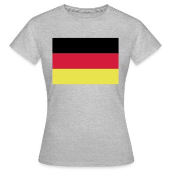 Drapeau de l'Allemagne 4 - T-shirt Femme - gris chiné - Devant - AI Model Female 172 dark (172cm)