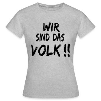 Nous sommes le peuple - T-shirt Femme - gris chiné - Devant - AI Model Female 172 dark (172cm)