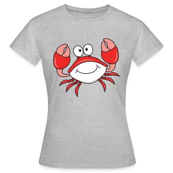 Crustacés du crabe - T-shirt Femme - gris chiné - Devant - AI Model Female 172 dark (172cm)