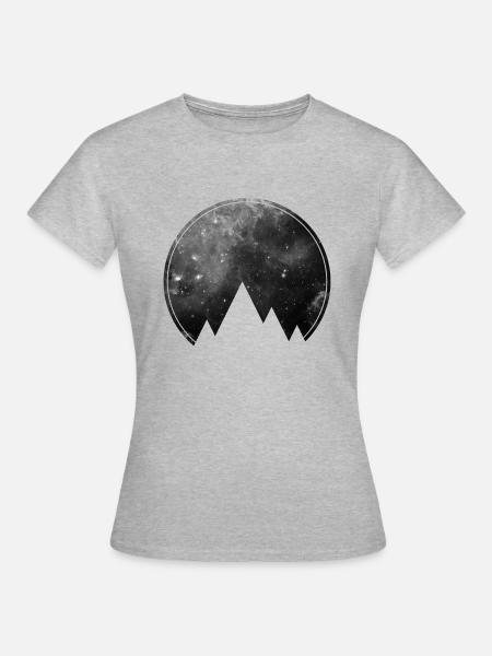 Space Mountains - Frauen T-Shirt - Grau meliert