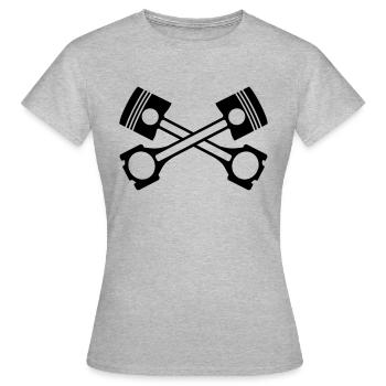 pistons - Women's T-Shirt - heather grey - Front - AI Model Female 172 dark (172cm)