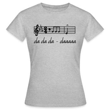 Beethoven - T-shirt Femme - gris chiné - Devant - AI Model Female 172 dark (172cm)