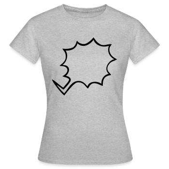 BD bulle phylactère cri annonce - T-shirt Femme - gris chiné - Devant - AI Model Female 172 dark (172cm)