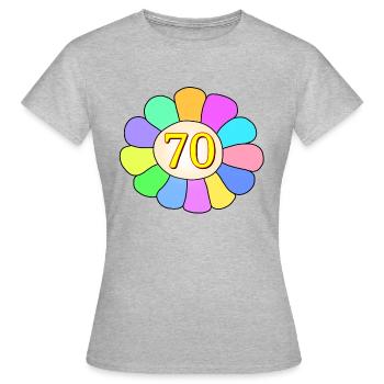 Geburtstag 70. Geburtstag - Frauen T-Shirt - Grau meliert - Vorne - AI Model Female 172 dark (172cm)