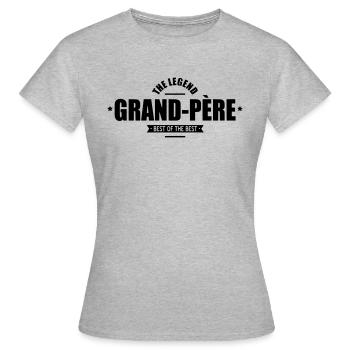 grand-père - T-shirt Femme - gris chiné - Devant - AI Model Female 172 dark (172cm)