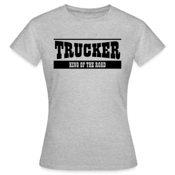 Trucker Fernfahrer Lastwagen Geburtstag - Frauen T-Shirt - Grau meliert - Vorne - AI Model Female 172 dark (172cm)