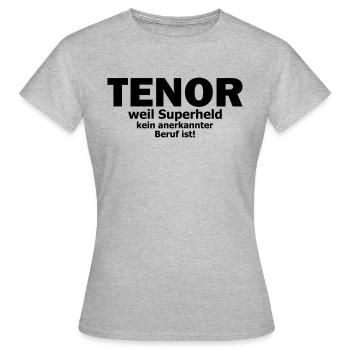 tenor - Frauen T-Shirt - Grau meliert - Vorne - AI Model Female 172 dark (172cm)