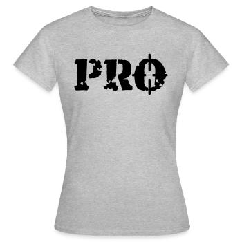 pro - Frauen T-Shirt - Grau meliert - Vorne - AI Model Female 172 dark (172cm)