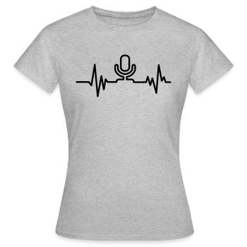 singer - Women's T-Shirt - heather grey - Front - AI Model Female 172 dark (172cm)