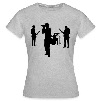 bande - T-shirt Femme - gris chiné - Devant - AI Model Female 172 dark (172cm)