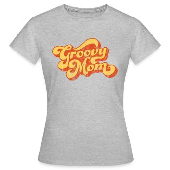 Groovy Mom - Style Vintage Design - T-shirt Femme - gris chiné - Devant - AI Model Female 172 dark (172cm)