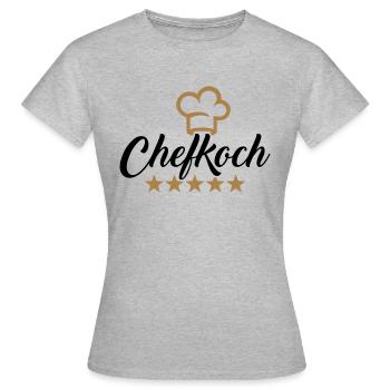 Chefkoch - Frauen T-Shirt - Grau meliert - Vorne - AI Model Female 172 dark (172cm)