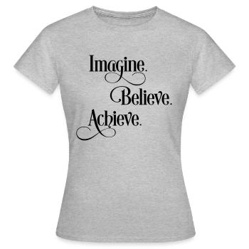 motivation - T-shirt Femme - gris chiné - Devant - AI Model Female 172 dark (172cm)