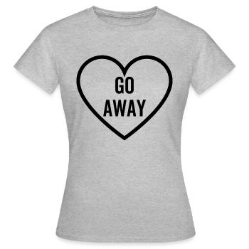Introverti s’en aller - T-shirt Femme - gris chiné - Devant - AI Model Female 172 dark (172cm)