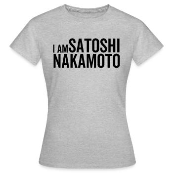 Ich bin Satoshi Nakamoto - Frauen T-Shirt - Grau meliert - Vorne - AI Model Female 172 dark (172cm)