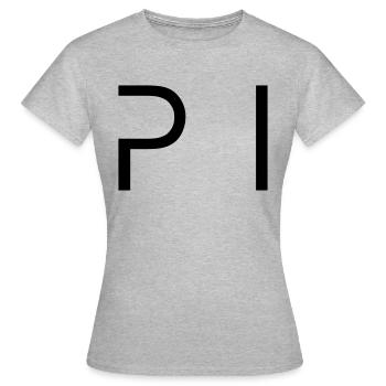 pi - T-shirt Femme - gris chiné - Devant - AI Model Female 172 dark (172cm)