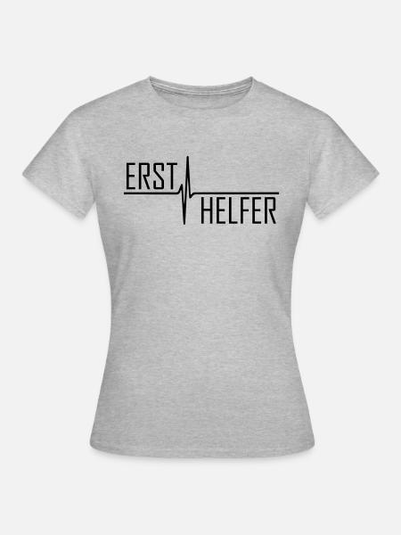 Ersthelfer Sanitäter erste Hilfe - Frauen T-Shirt - Grau meliert