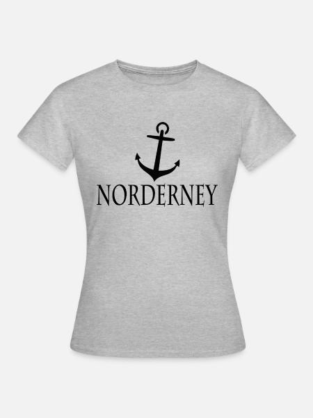 Norderney Anker - Frauen T-Shirt - Grau meliert