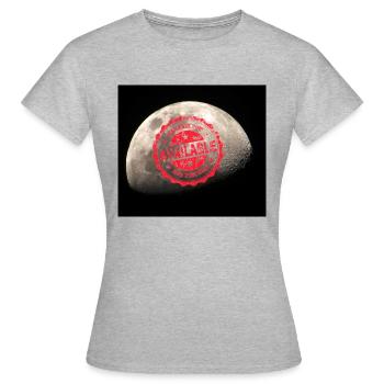 Mond, Halbmond, Planet - Frauen T-Shirt - Grau meliert - Vorne - AI Model Female 172 dark (172cm)