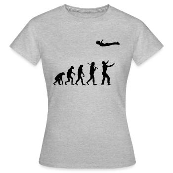 Rock'n Roll Todes - Frauen T-Shirt - Grau meliert - Vorne - AI Model Female 172 dark (172cm)
