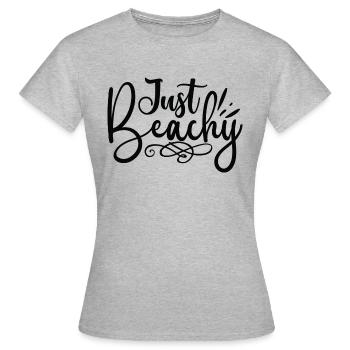 Just Beachy - Women's T-Shirt - heather grey - Front - AI Model Female 172 dark (172cm)