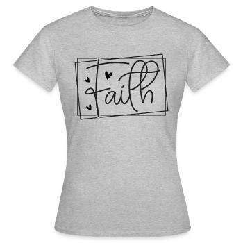 Foi - T-shirt Femme - gris chiné - Devant - AI Model Female 172 dark (172cm)