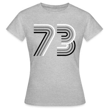 73 Original 1973 Geboren 1973 - Frauen T-Shirt - Grau meliert - Vorne - AI Model Female 172 dark (172cm)