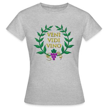Du vin pour les gagnants - T-shirt Femme - gris chiné - Devant - AI Model Female 172 dark (172cm)