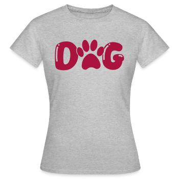 Dog Paw - Women's T-Shirt - heather grey - Front - AI Model Female 172 dark (172cm)