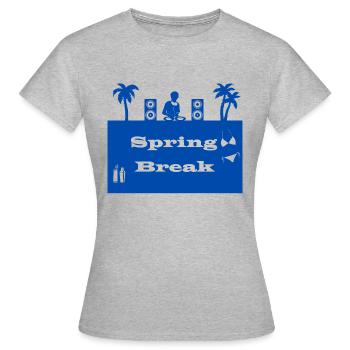 spring break bleu foncé - T-shirt Femme - gris chiné - Devant - AI Model Female 172 dark (172cm)