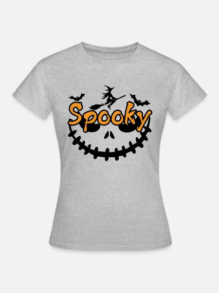 Spooky - Frauen T-Shirt - Grau meliert