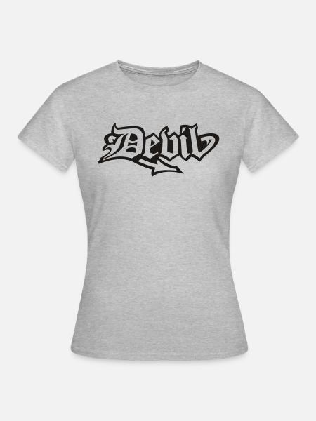 Devil - Frauen T-Shirt - Grau meliert