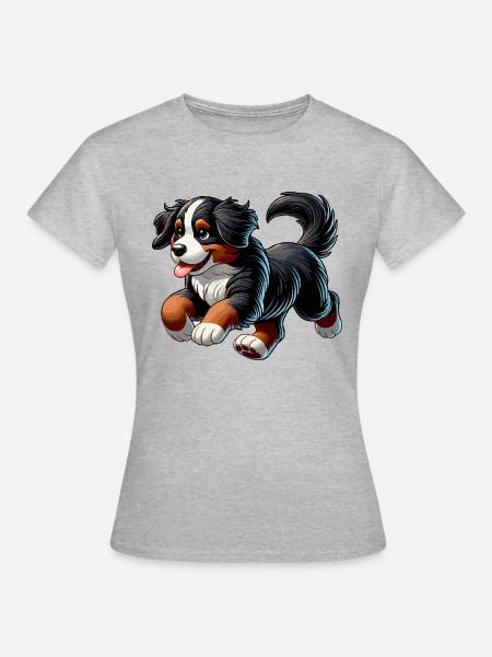 Berner Sennenhunde - Frauen T-Shirt - Grau meliert