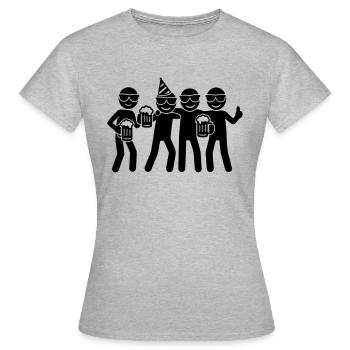 Birthday Group Party - Women's T-Shirt - heather grey - Front - AI Model Female 172 dark (172cm)